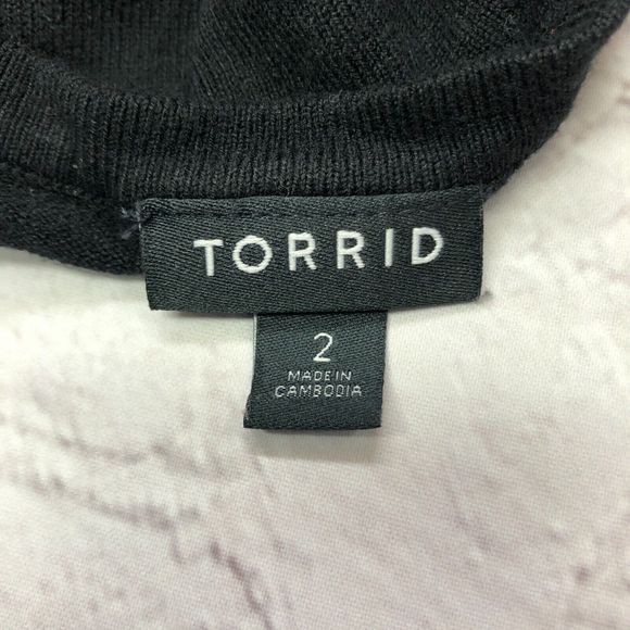 Torrid Women Size 2 Black & White Stripe Sweater-Knit Short Shift Dress B226 -10 - Picture 5 of 14